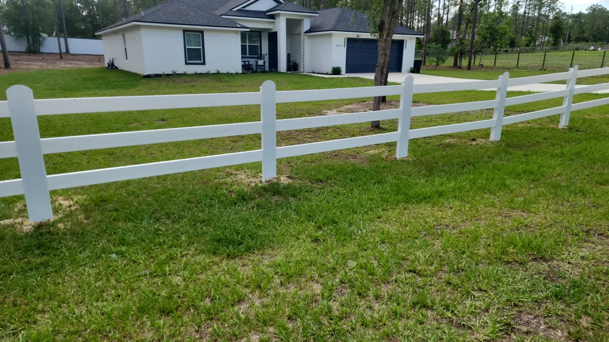 Horse fence, white residential by Crystalline Home Improvement in Central Florida