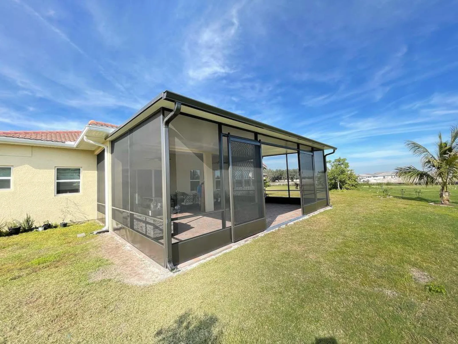 Screen room off the lanai by Crystalline Home Improvement — undefined, Florida