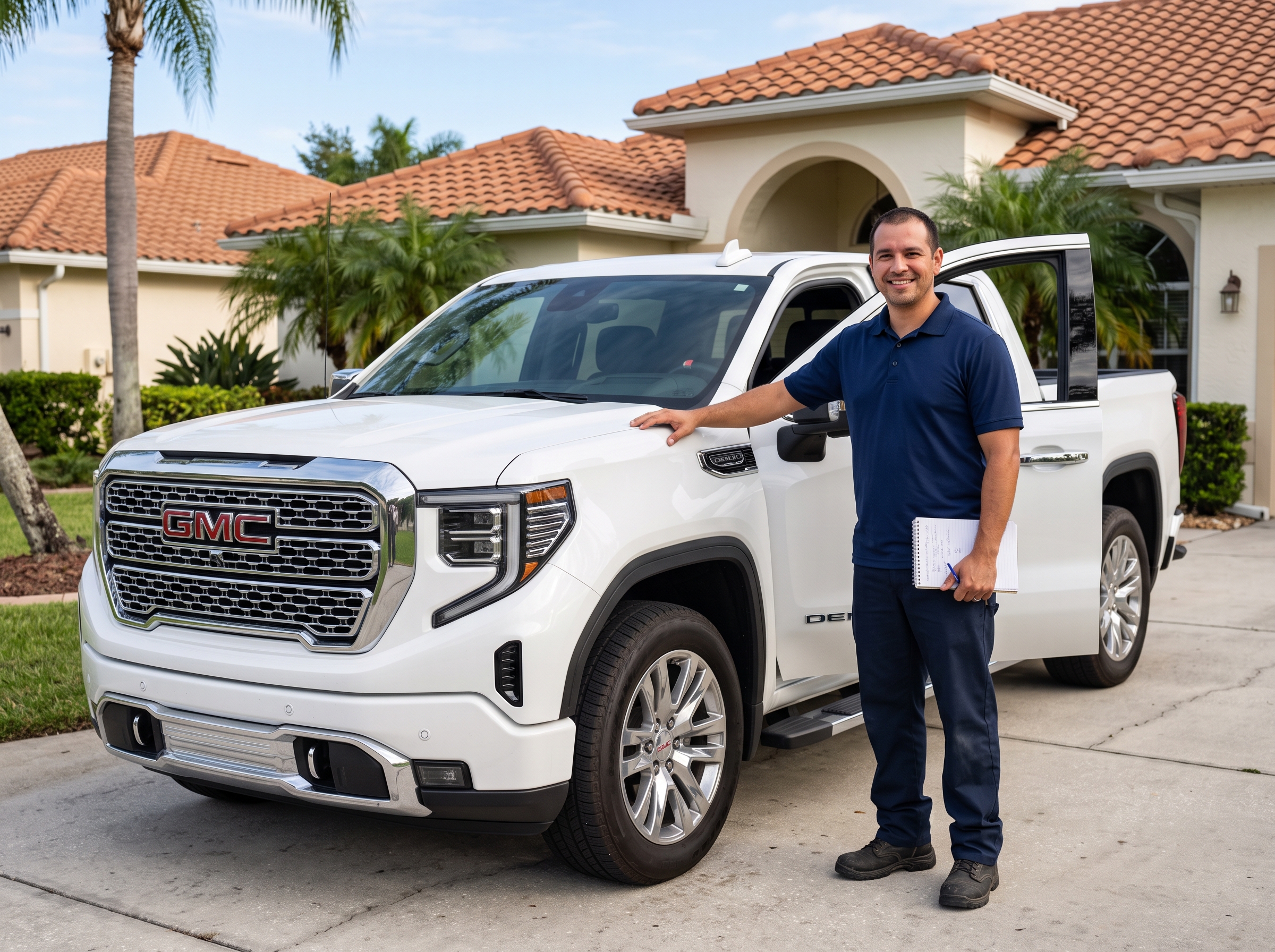 A Crystalline Home Improvement technician at a Central Florida home